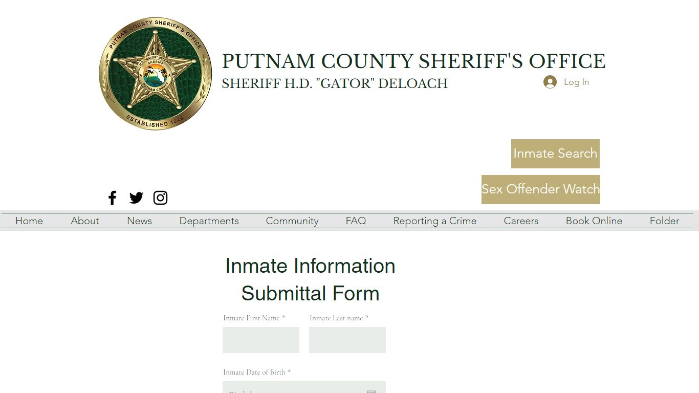 inmate information | Putnam Co. Sheriff - Putnam County Sheriff's Office